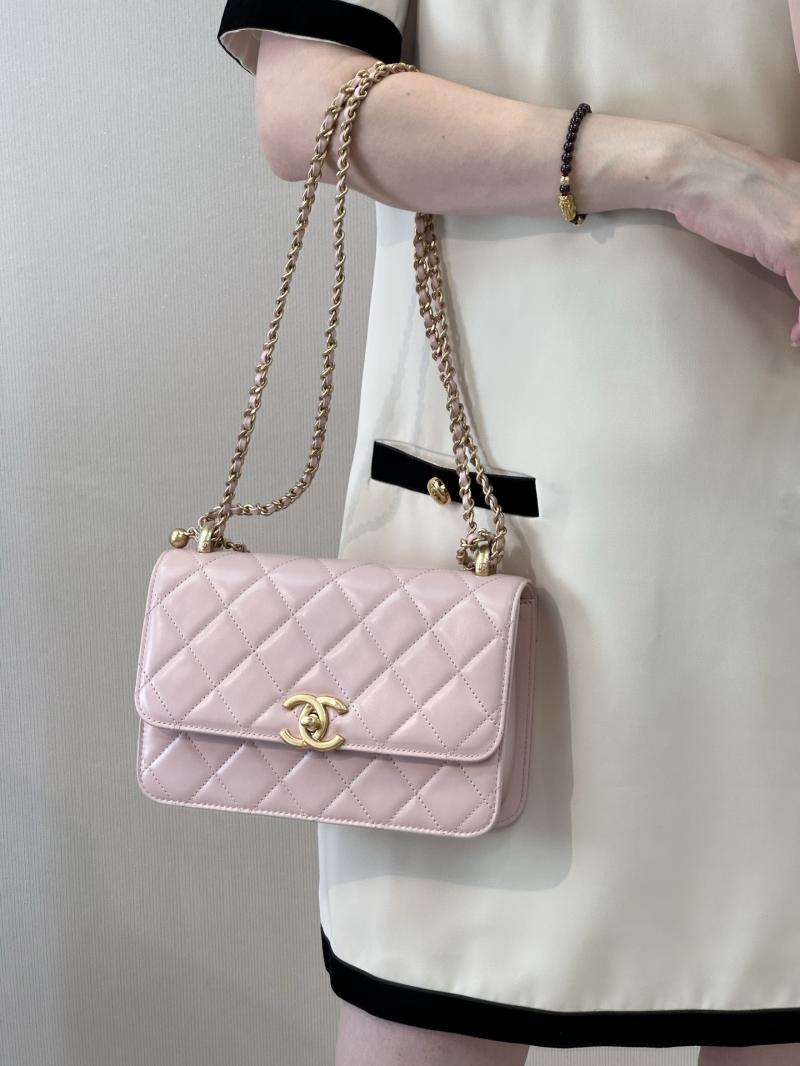 Chanel Calfskin Small Flap Bag Pink AS2649