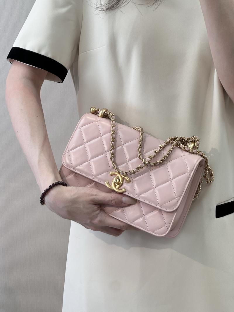 Chanel Calfskin Small Flap Bag Pink AS2649