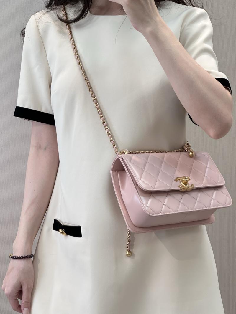 Chanel Calfskin Small Flap Bag Pink AS2649