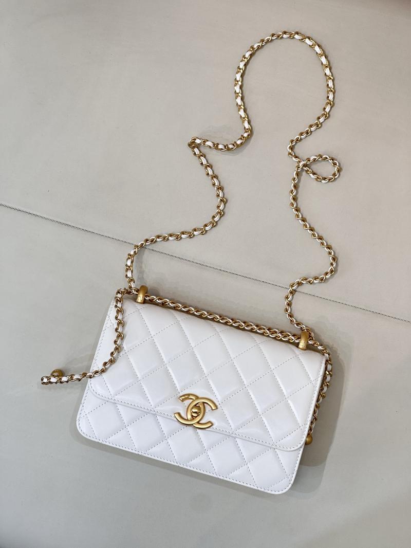 Chanel Calfskin Small Flap Bag White AS2649