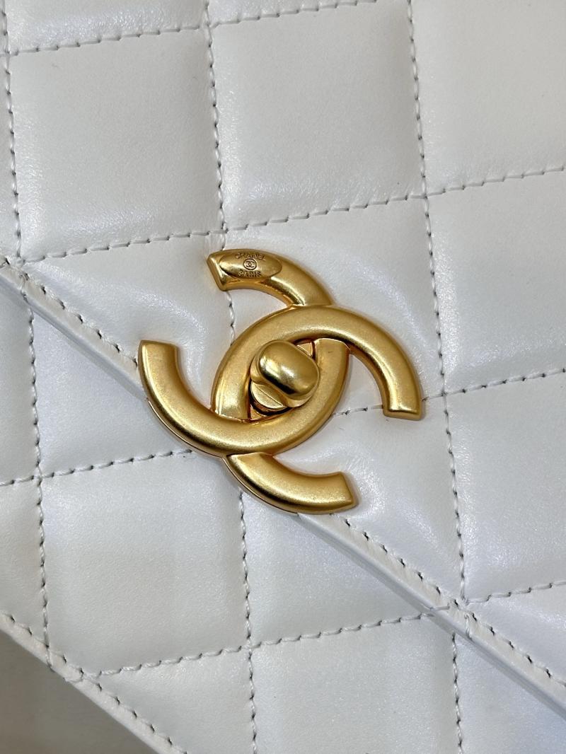 Chanel Calfskin Small Flap Bag White AS2649