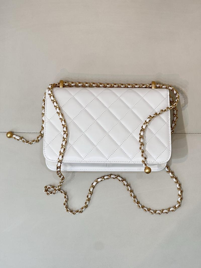 Chanel Calfskin Small Flap Bag White AS2649