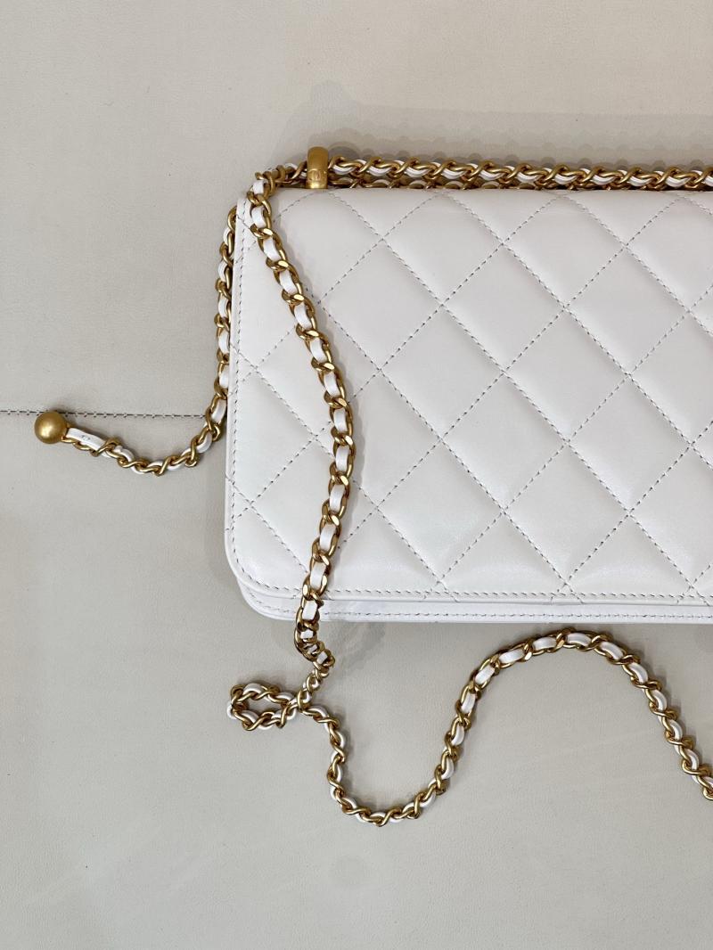 Chanel Calfskin Small Flap Bag White AS2649