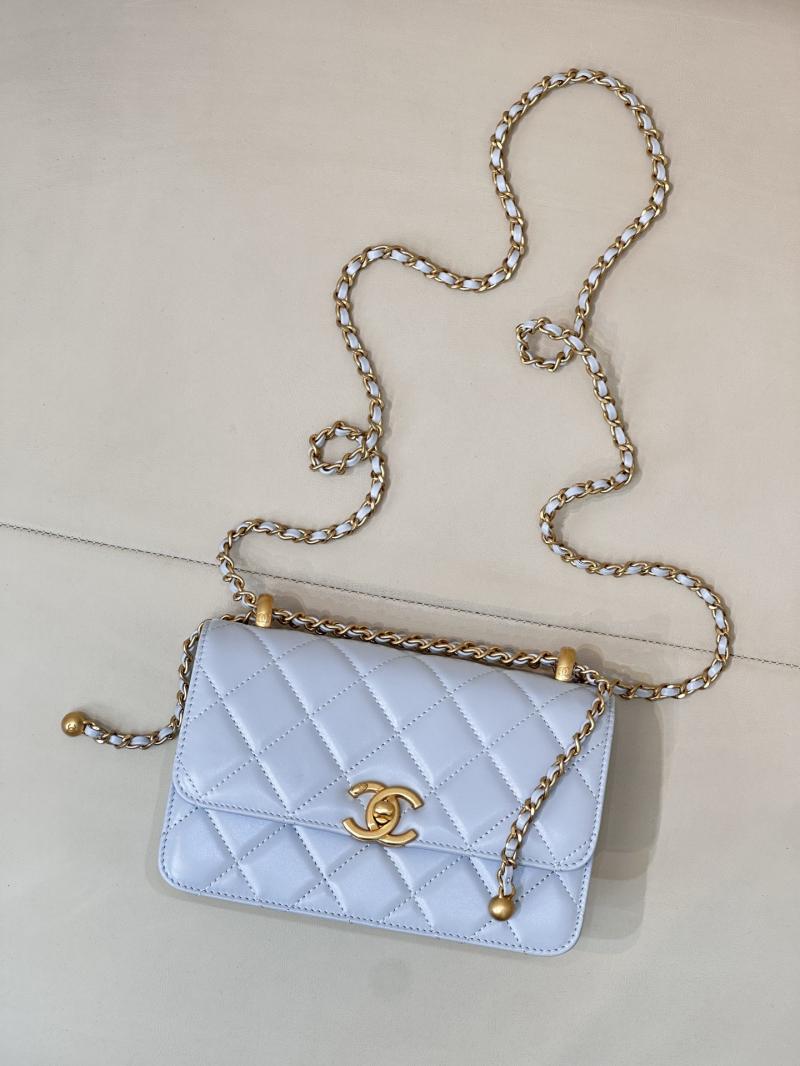 Chanel Calfskin mini Flap Bag Blue AS2615