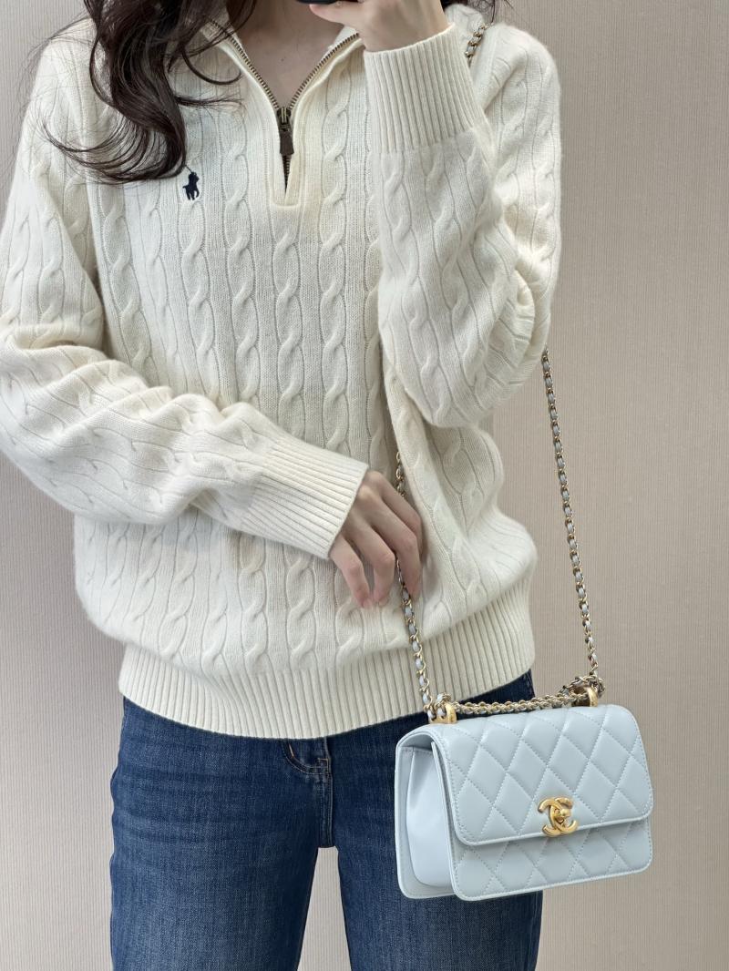 Chanel Calfskin mini Flap Bag Blue AS2615