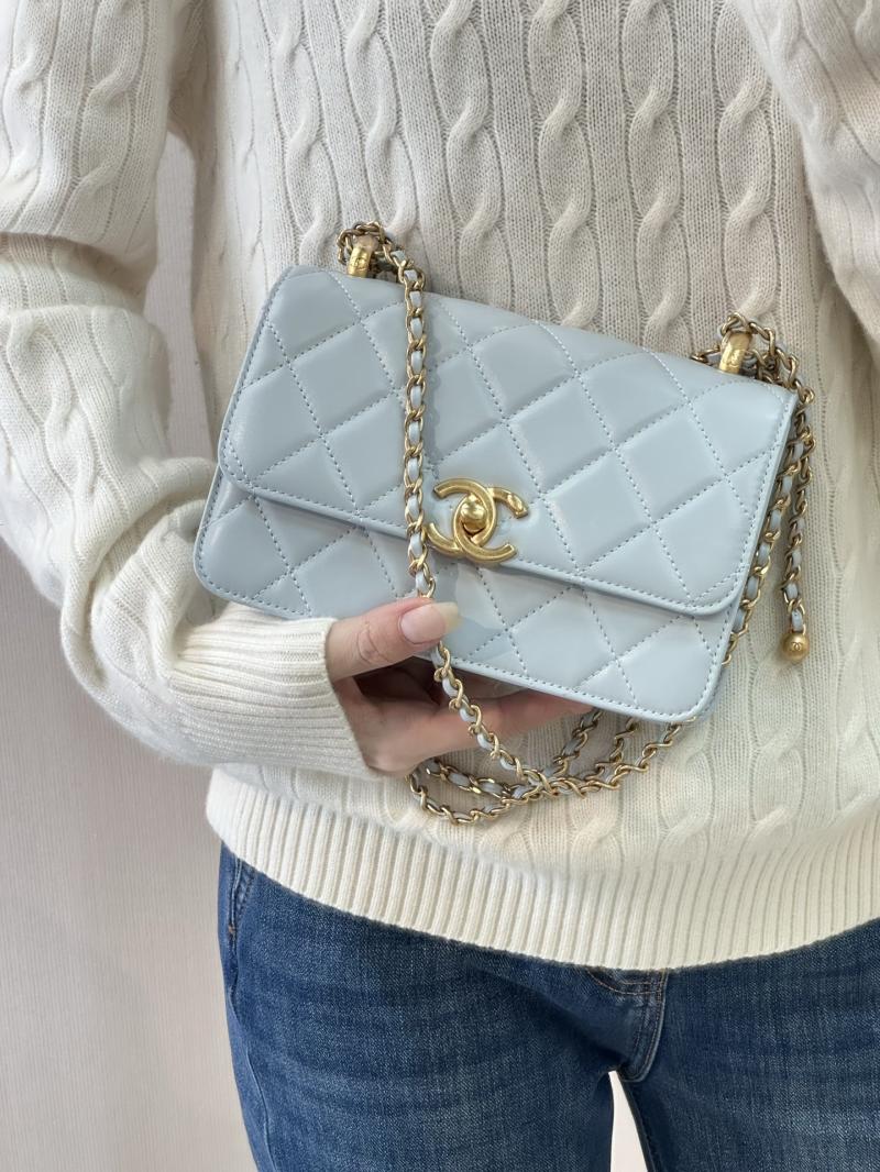 Chanel Calfskin mini Flap Bag Blue AS2615
