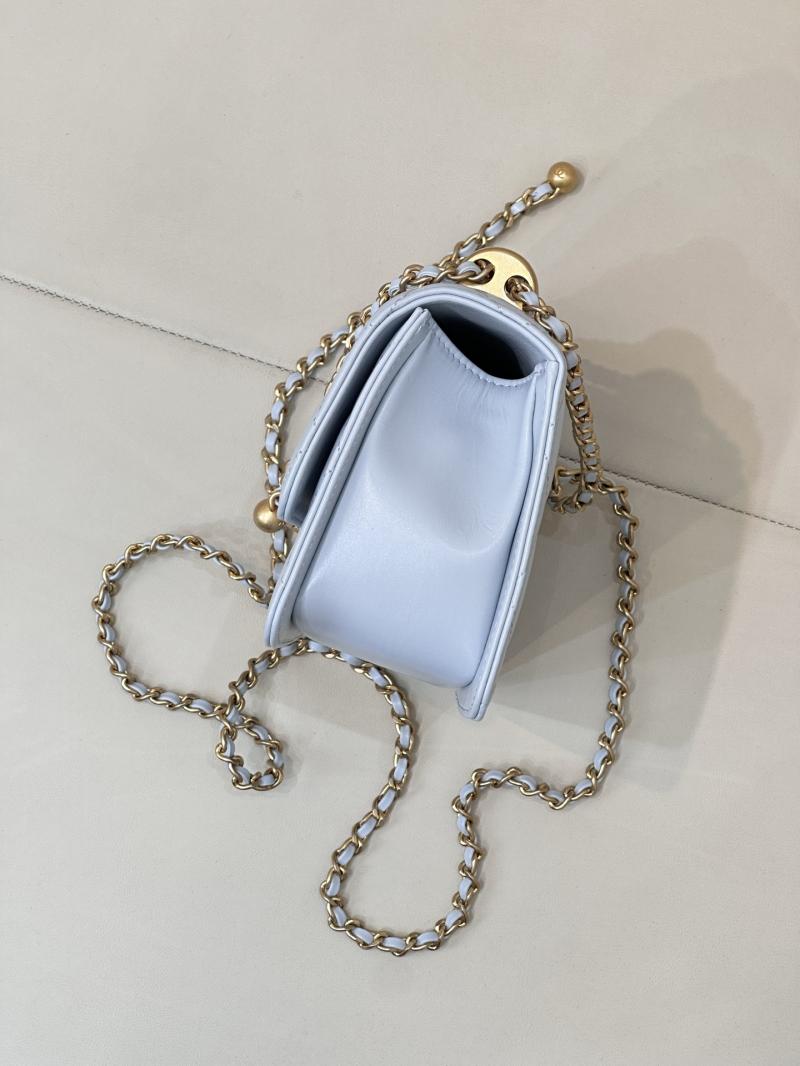 Chanel Calfskin mini Flap Bag Blue AS2615