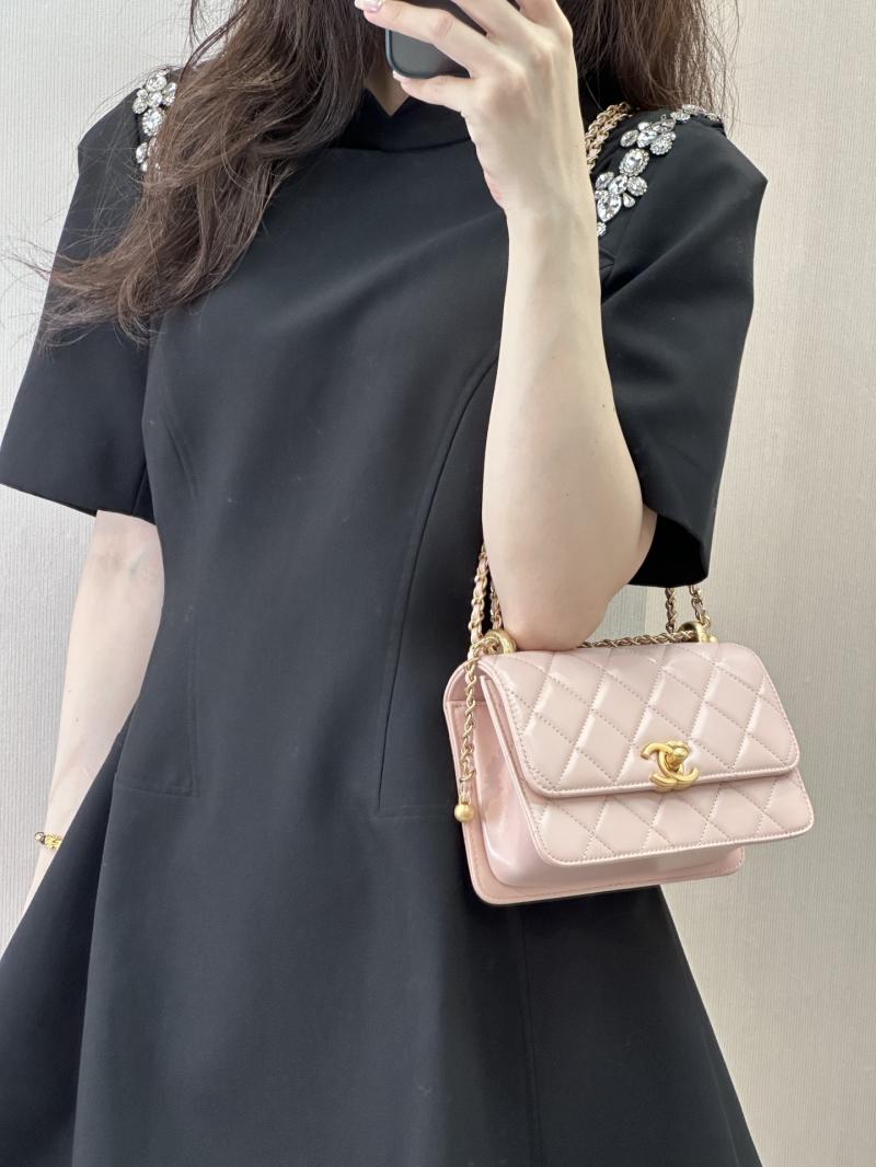 Chanel Calfskin mini Flap Bag Pink AS2615