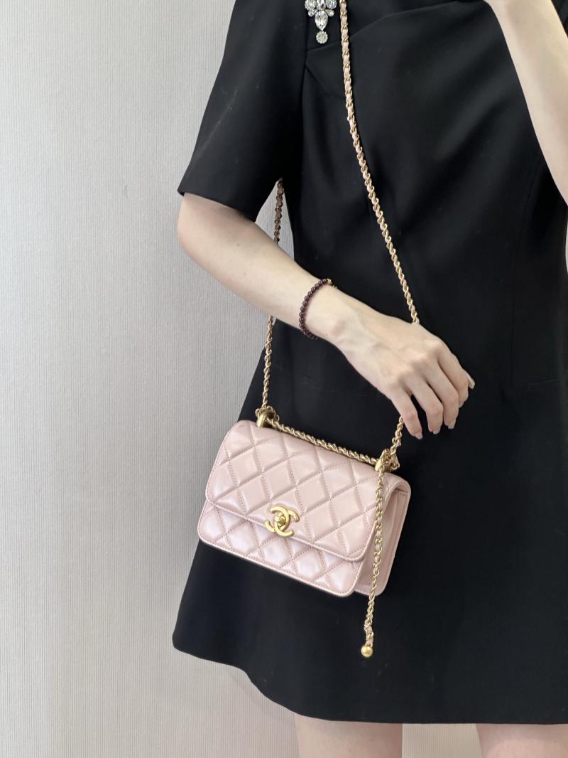 Chanel Calfskin mini Flap Bag Pink AS2615