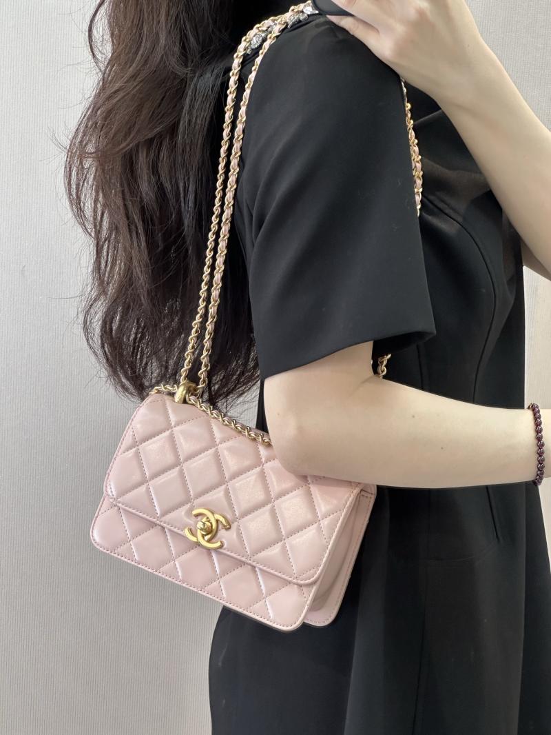 Chanel Calfskin mini Flap Bag Pink AS2615