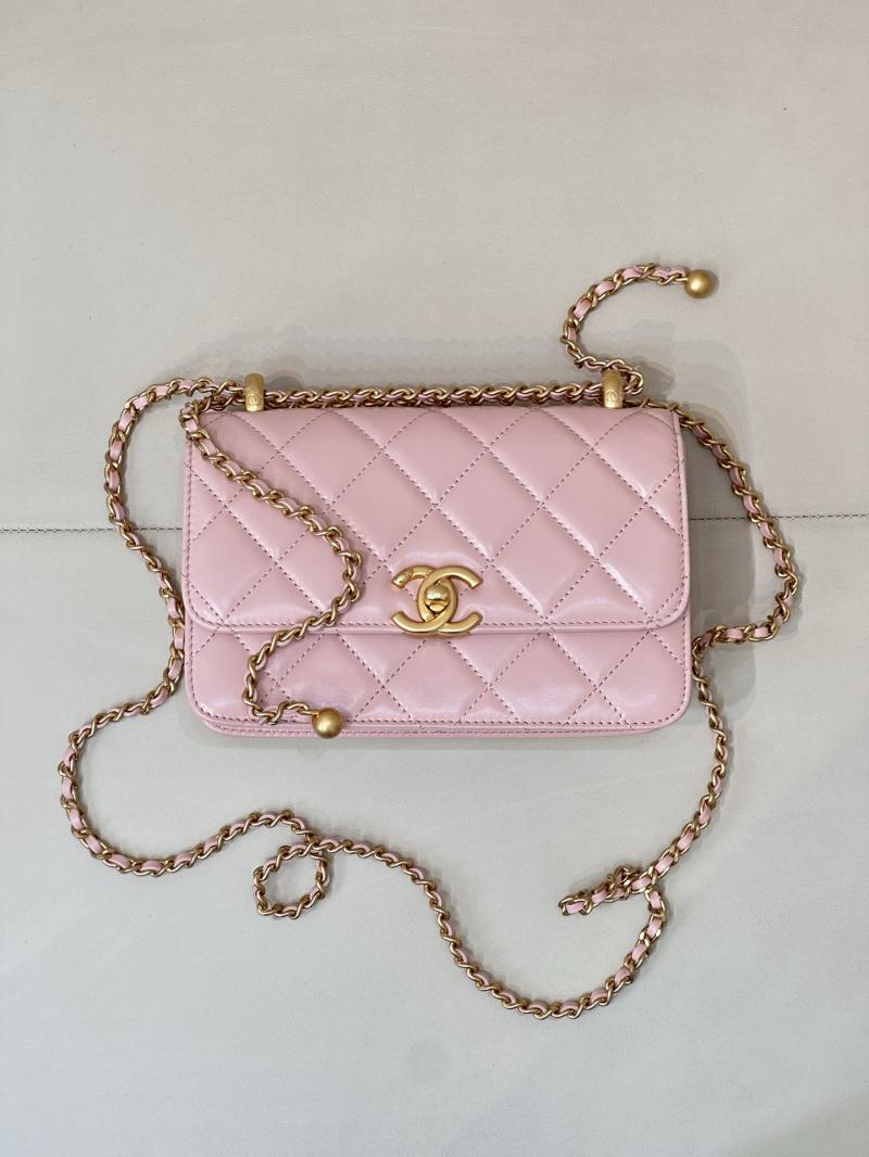 Chanel Calfskin mini Flap Bag Pink AS2615