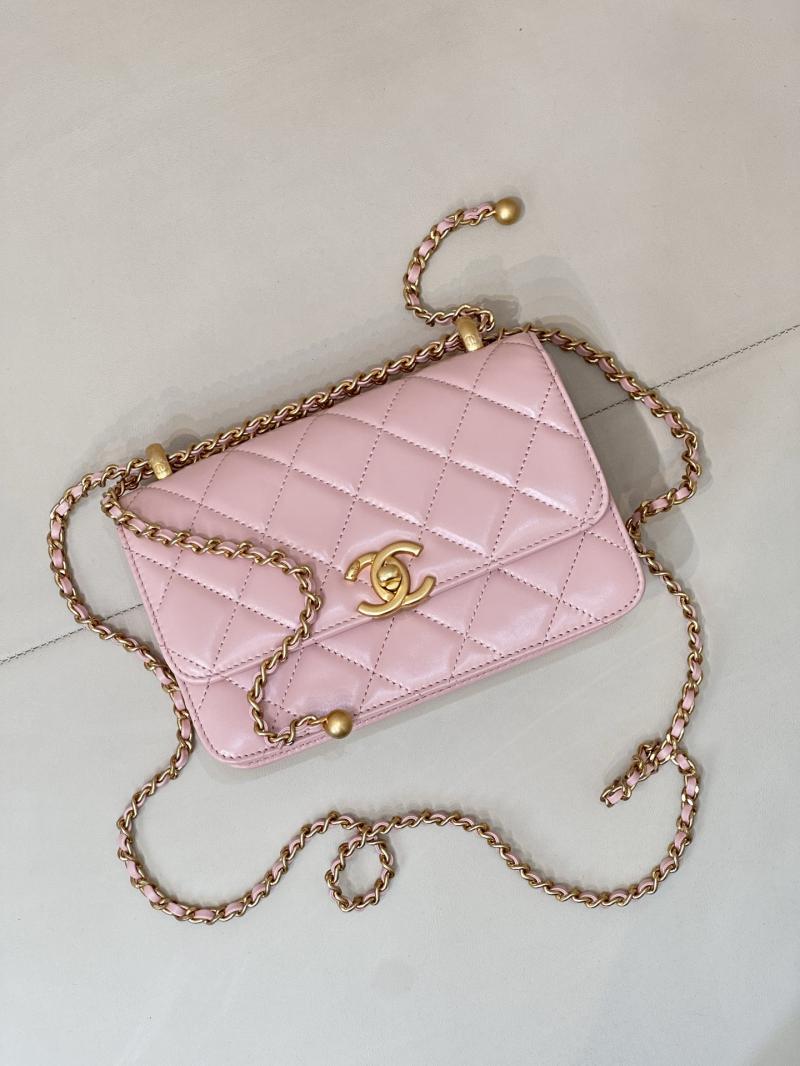 Chanel Calfskin mini Flap Bag Pink AS2615