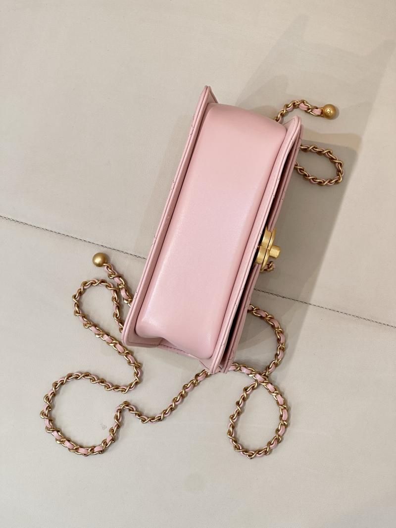 Chanel Calfskin mini Flap Bag Pink AS2615
