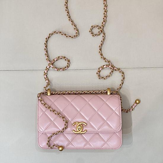 Chanel Calfskin mini Flap Bag Pink AS2615