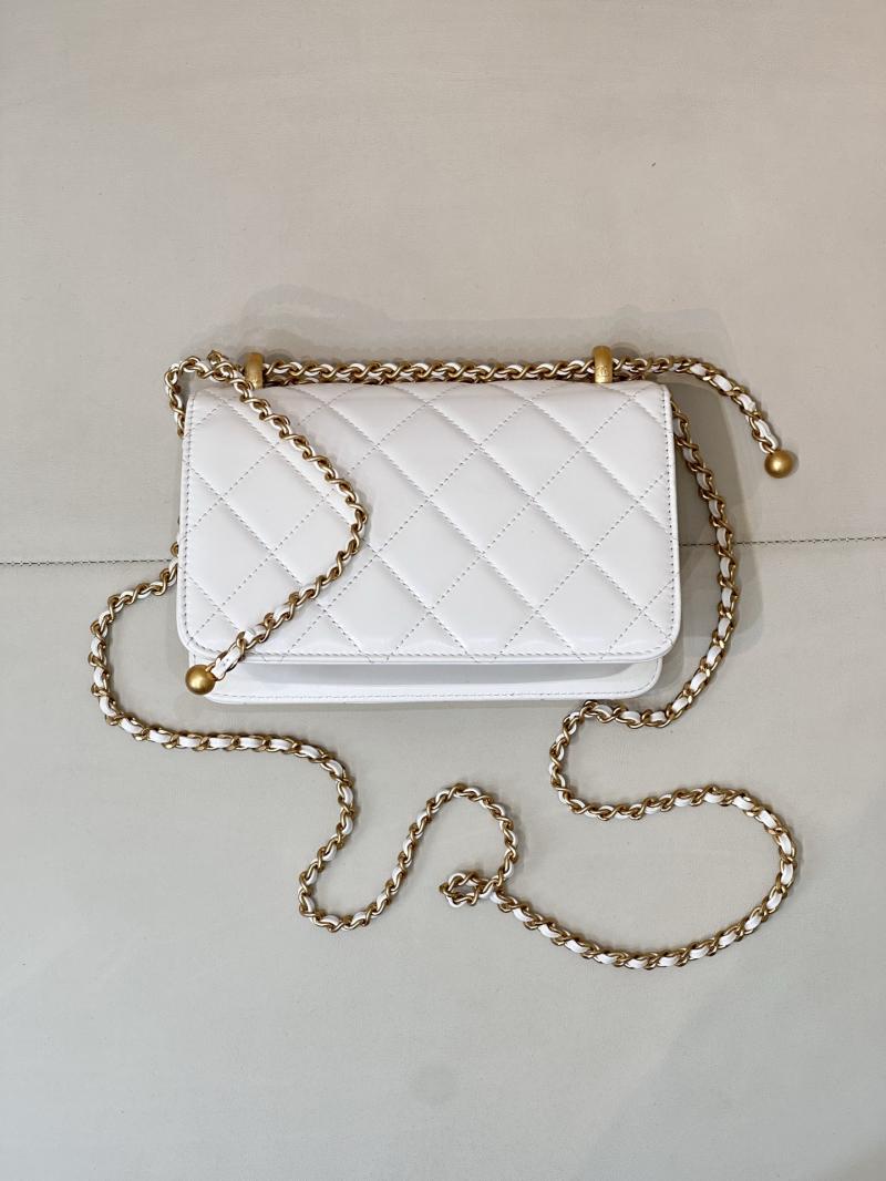 Chanel Calfskin mini Flap Bag White AS2615