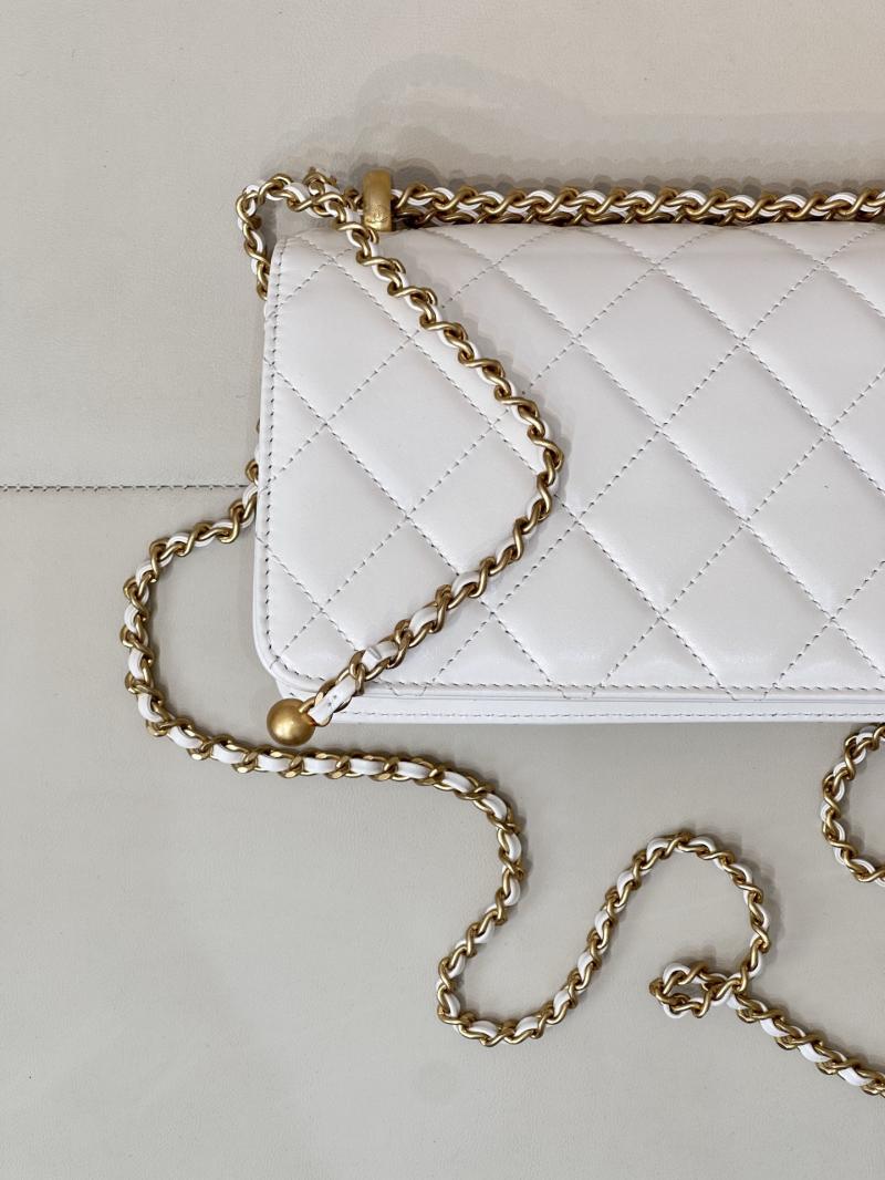 Chanel Calfskin mini Flap Bag White AS2615