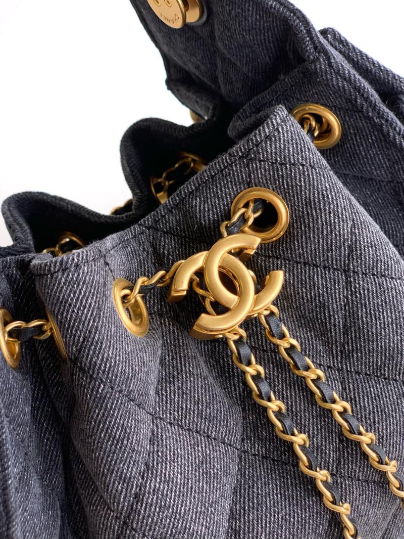 Chanel Denim 25 Mini Handbag Black AS5292