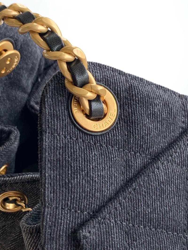 Chanel Denim 25 Mini Handbag Black AS5292