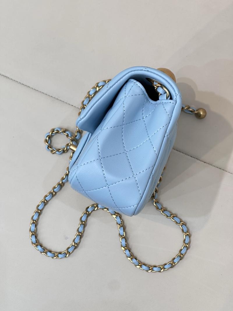 Chanel Lambskin Flap Bag Blue AS1787