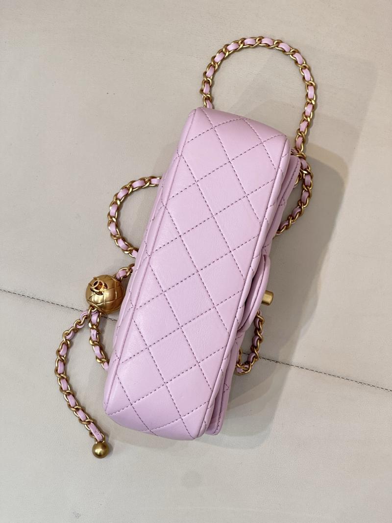 Chanel Lambskin Flap Bag Pink AS1787