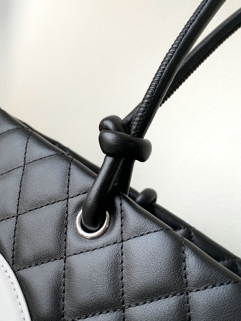 Chanel Large Cambon Ligne Tote Black and White AS6337
