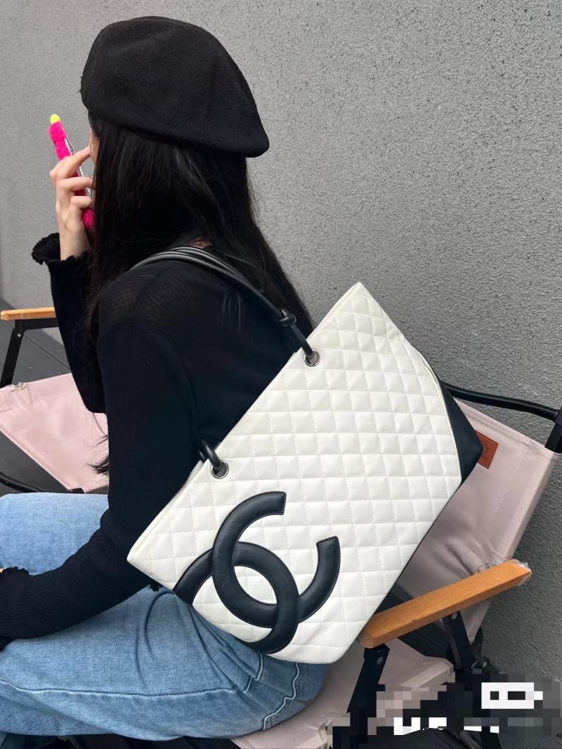 Chanel Large Cambon Ligne Tote White AS6337
