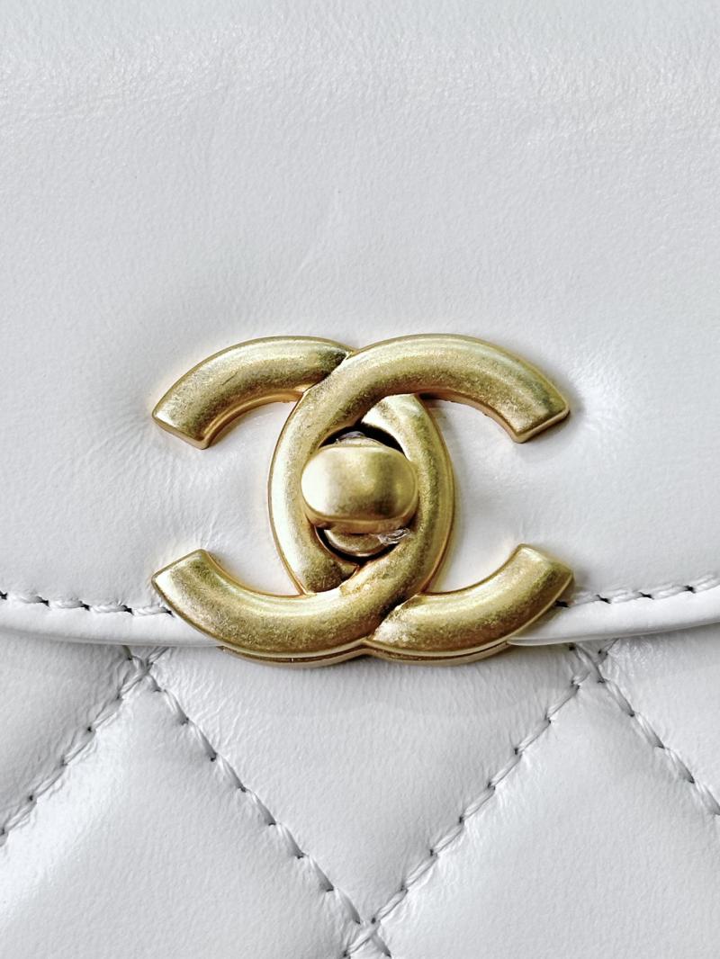 Chanel Mini Kelly Shopping Bag White AS4416