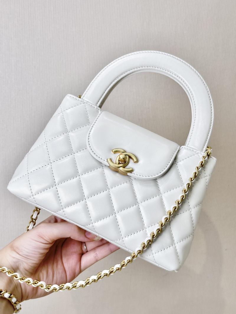 Chanel Mini Kelly Shopping Bag White AS4416