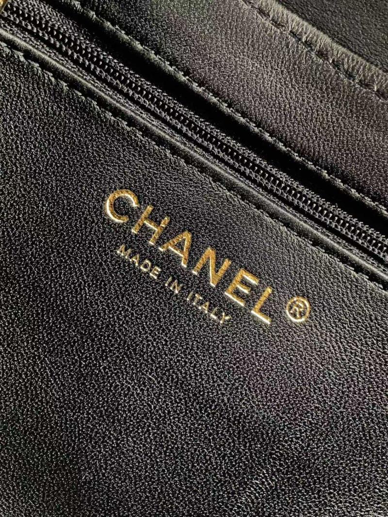 Chanel Sequins Mini Kelly Shopping Bag Black AS4416
