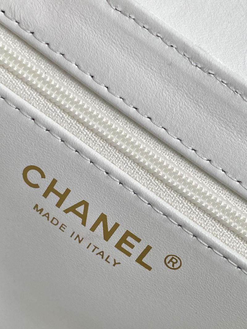 Chanel Sequins Mini Kelly Shopping Bag White AS4416