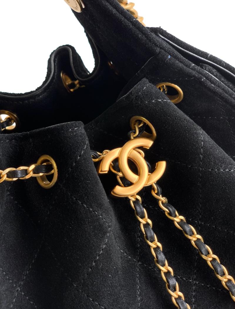 Chanel Suede 25 Mini Handbag Black AS5292