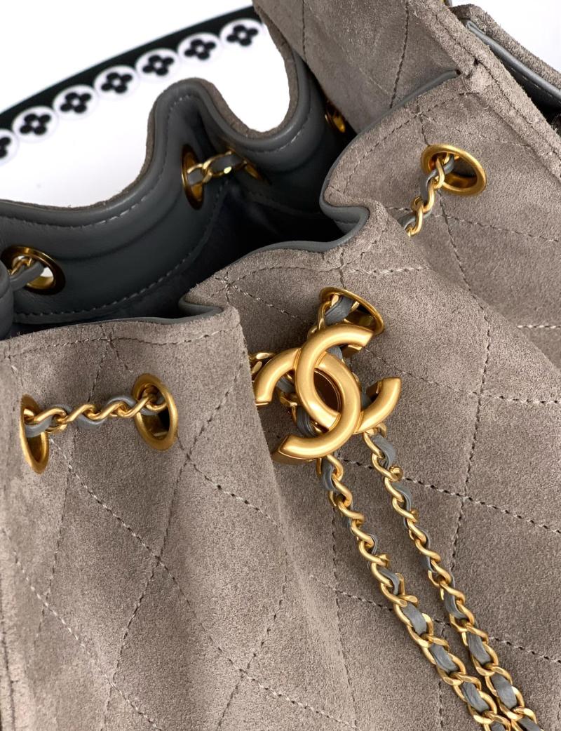 Chanel Suede 25 Mini Handbag Grey AS5292