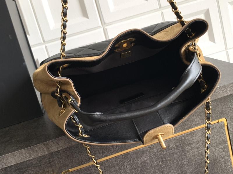 Chanel Suede Shoulder Bag Camel AS61001