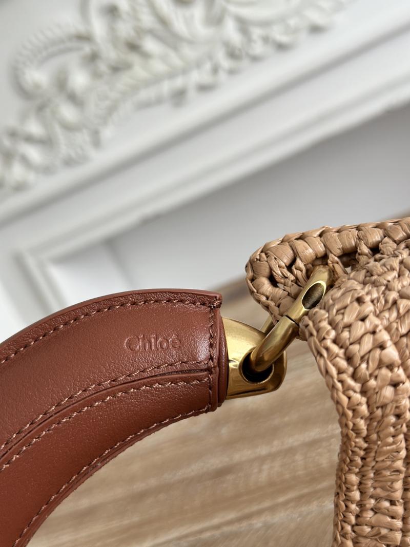 Chloe Raffia Summer Banana hobo bag Beige CH1668