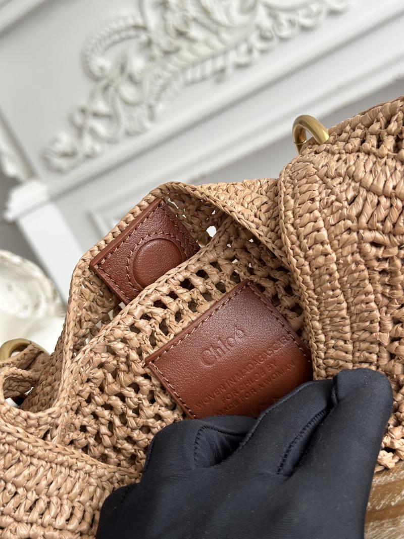 Chloe Raffia Summer Banana hobo bag Beige CH1668