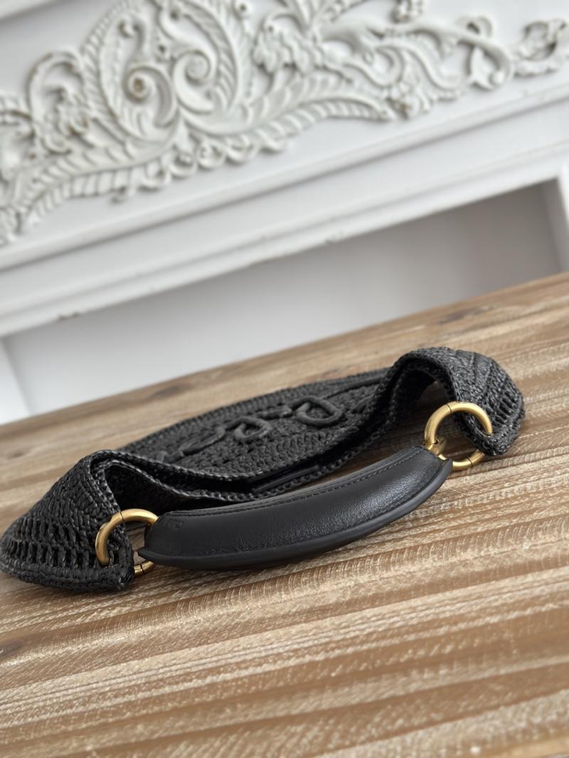 Chloe Raffia Summer Banana hobo bag Black CH1668