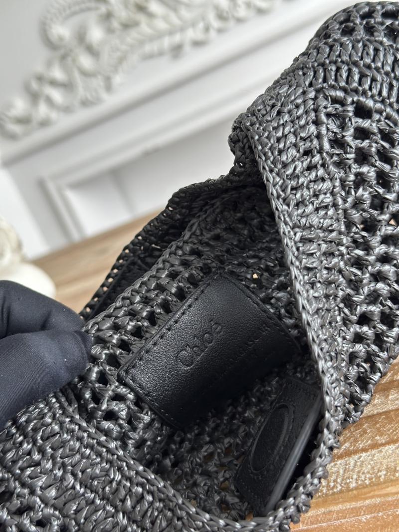 Chloe Raffia Summer Banana hobo bag Black CH1668