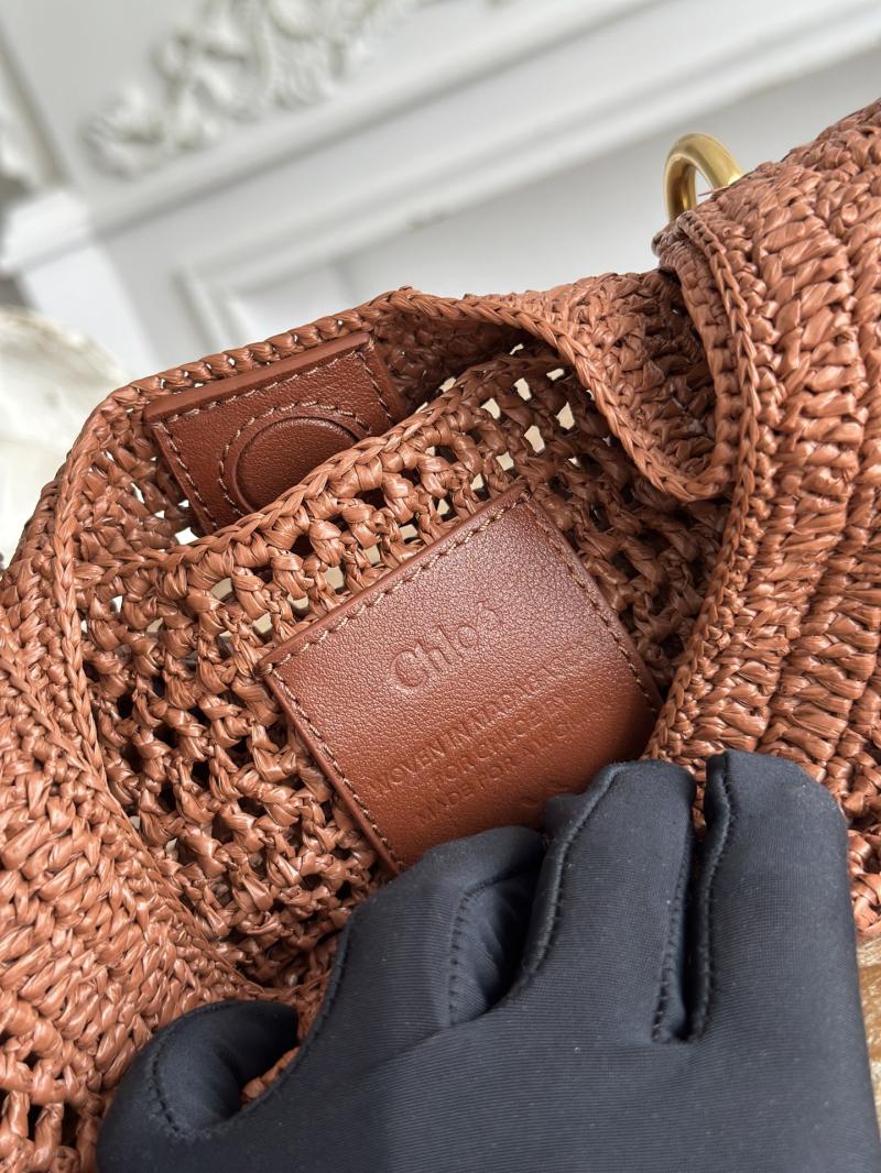 Chloe Raffia Summer Banana hobo bag Brown CH1668