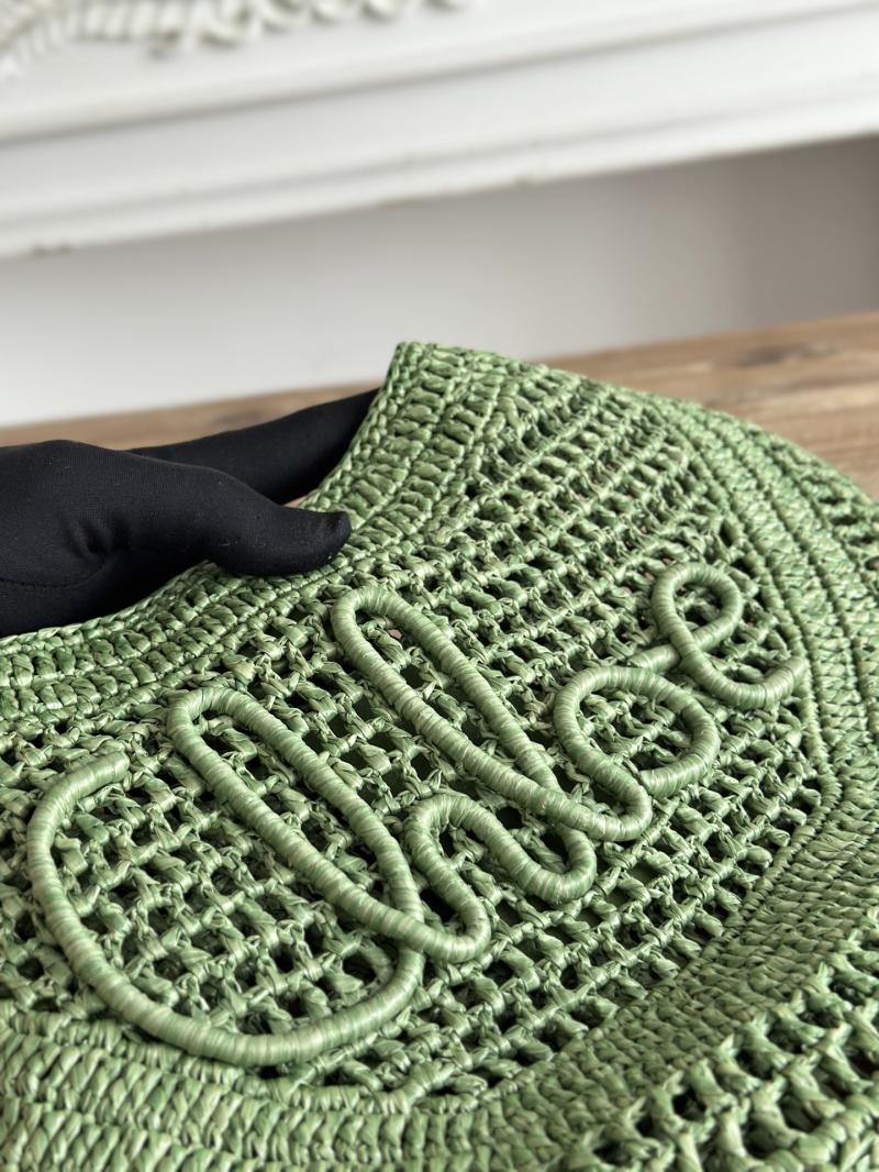 Chloe Raffia Summer Banana hobo bag Green CH1668