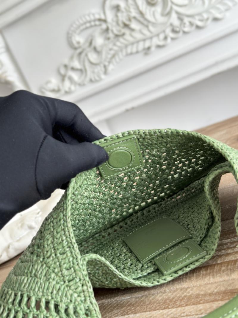 Chloe Raffia Summer Banana hobo bag Green CH1668