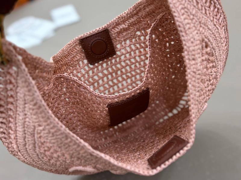Chloe Raffia Summer Banana hobo bag Pink CH1668