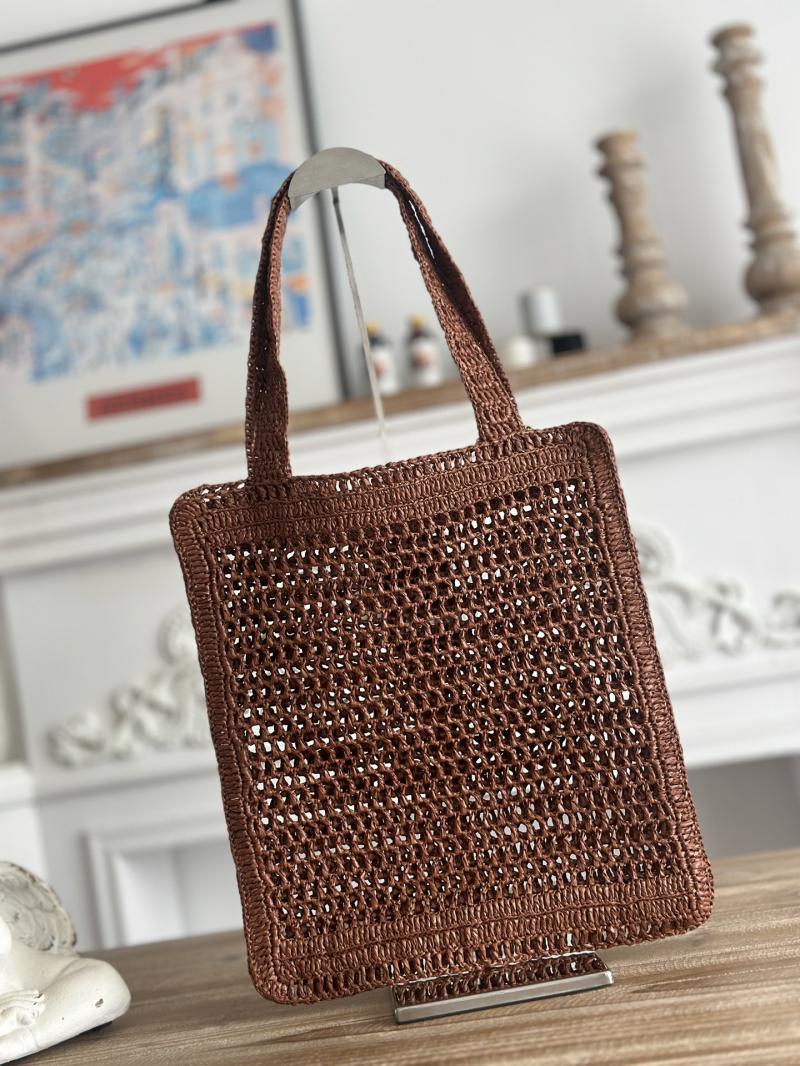 Chloe Raffia Summer Banana tote bag Brown CH25U