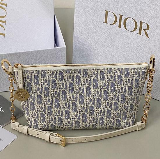 Diorstar Hobo Bag with Chain Blue S3202