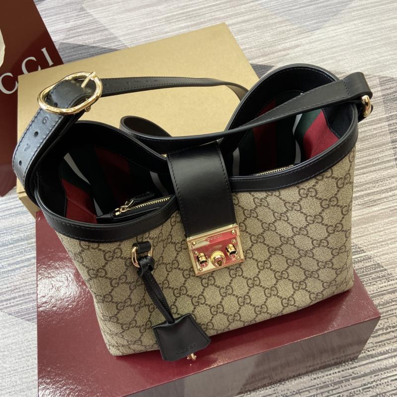 Gucci Paddlelock Medium Shoulder Bag 839021 Black