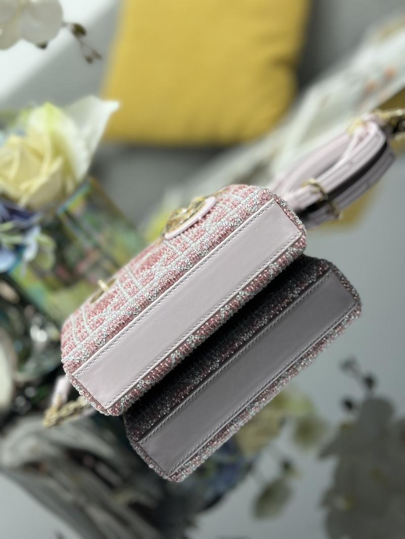 Lady D-Joy Micro Embroidered Bag Pink S0910