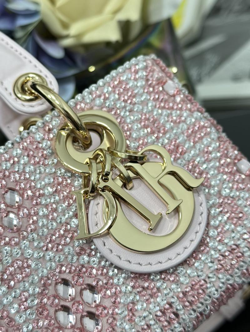 Lady D-Joy Micro Embroidered Bag Pink S0910