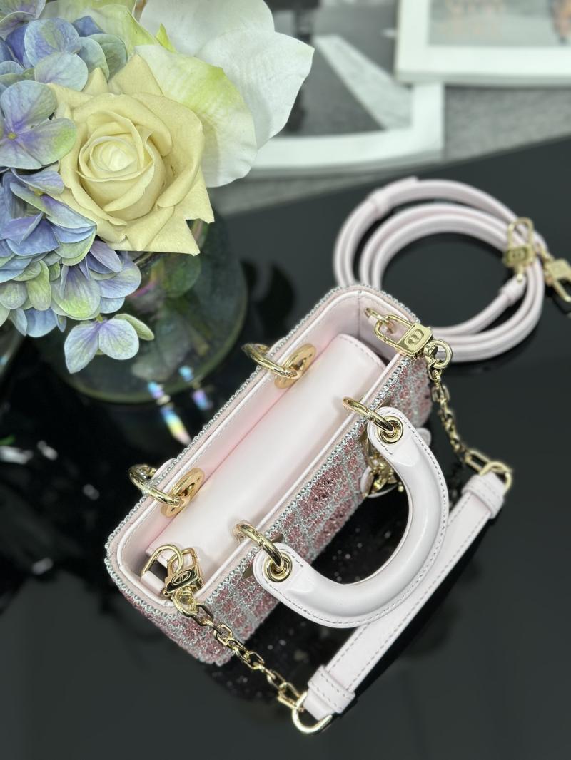 Lady D-Joy Micro Embroidered Bag Pink S0910
