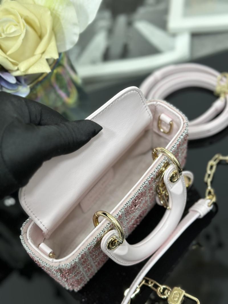 Lady D-Joy Micro Embroidered Bag Pink S0910