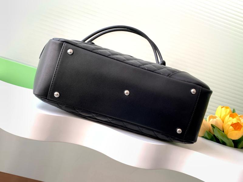 Large Chanel Calfskin Shoulder Bag Black AS6338