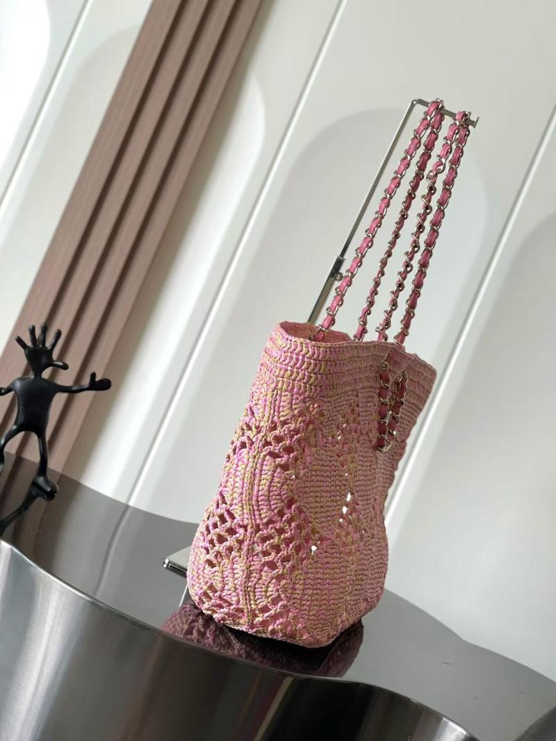 Large Chanel Raffia COCO Beach Bag A15547
